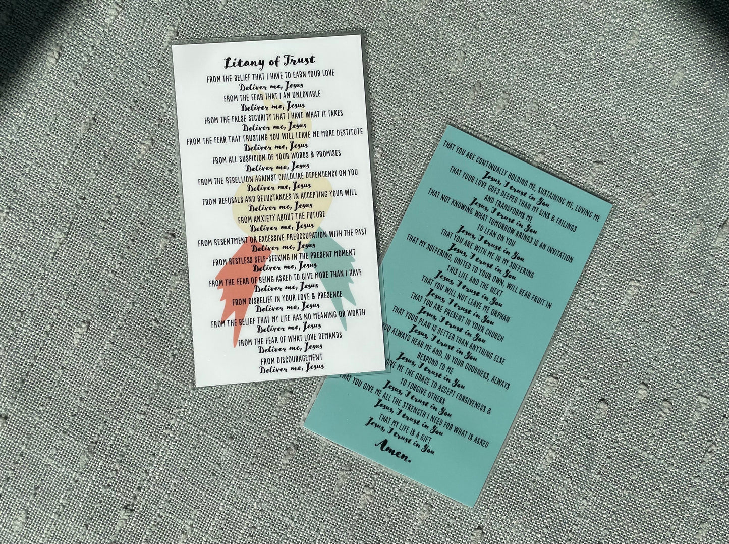 Litany of Trust - wallet size prayer card